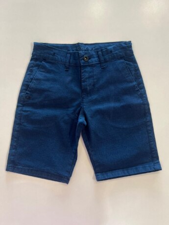 Bermuda Infantil Masculina com Bolso Azul Marinho Fernanda Ramos Kids