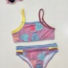 Biquíni Infantil Top e Calcinha Estampa com Glitter Conchas Fernanda Ramos Kids