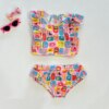 Biquíni Infantil Top e Calcinha Estampa Hello Sumer Fernanda Ramos Kids