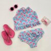 Biquíni Infantil Top e Calcinha Estampa Melancia Rosa Fernanda Ramos Kids