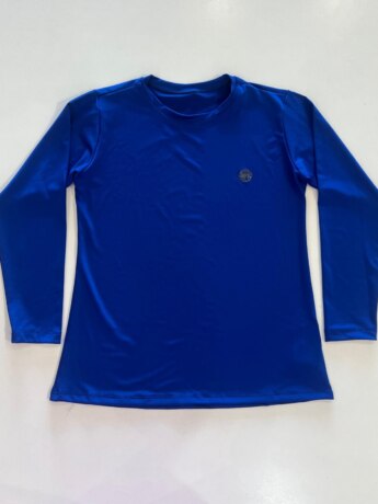 Blusa Infantil Masculina Manga Longa com Proteção UV 50+ Azul Bic Fernanda Ramos Kids
