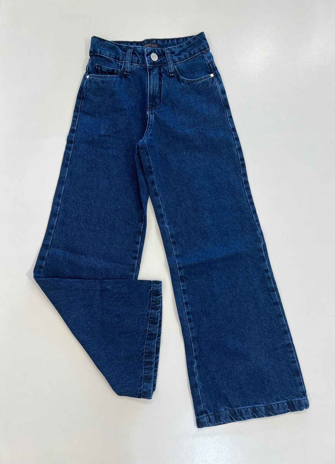 Calça Feminina Jeans Juvenil Wide Leg Azul Fernanda Ramos Kids