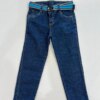 Calça Masculina Infantil Jeans Comfort Com Cinto Azul Fernanda Ramos Kids