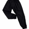 Calça Masculina Infantil TacTel com Punho Preto Fernanda Ramos Kids