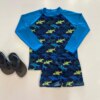 Conjunto Infantil Masculino Blusa Térmica e Sunga Tubarões Fernanda Ramos Kids