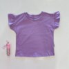 Blusa Infantil Feminina Manga Curta com Babado Lilás Fernanda Ramos Kids