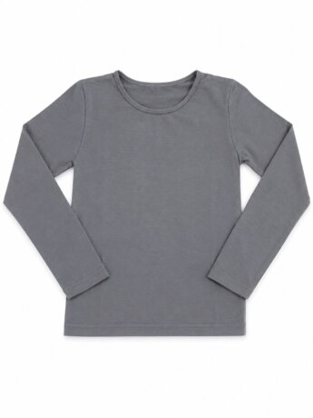 Blusa Manga Longa Infantil Feminina Térmica Cinza Fernanda Ramos Kids