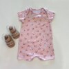Macaquinho Infantil Feminino Estampado Vaquinha Rose Fernanda Ramos Kids