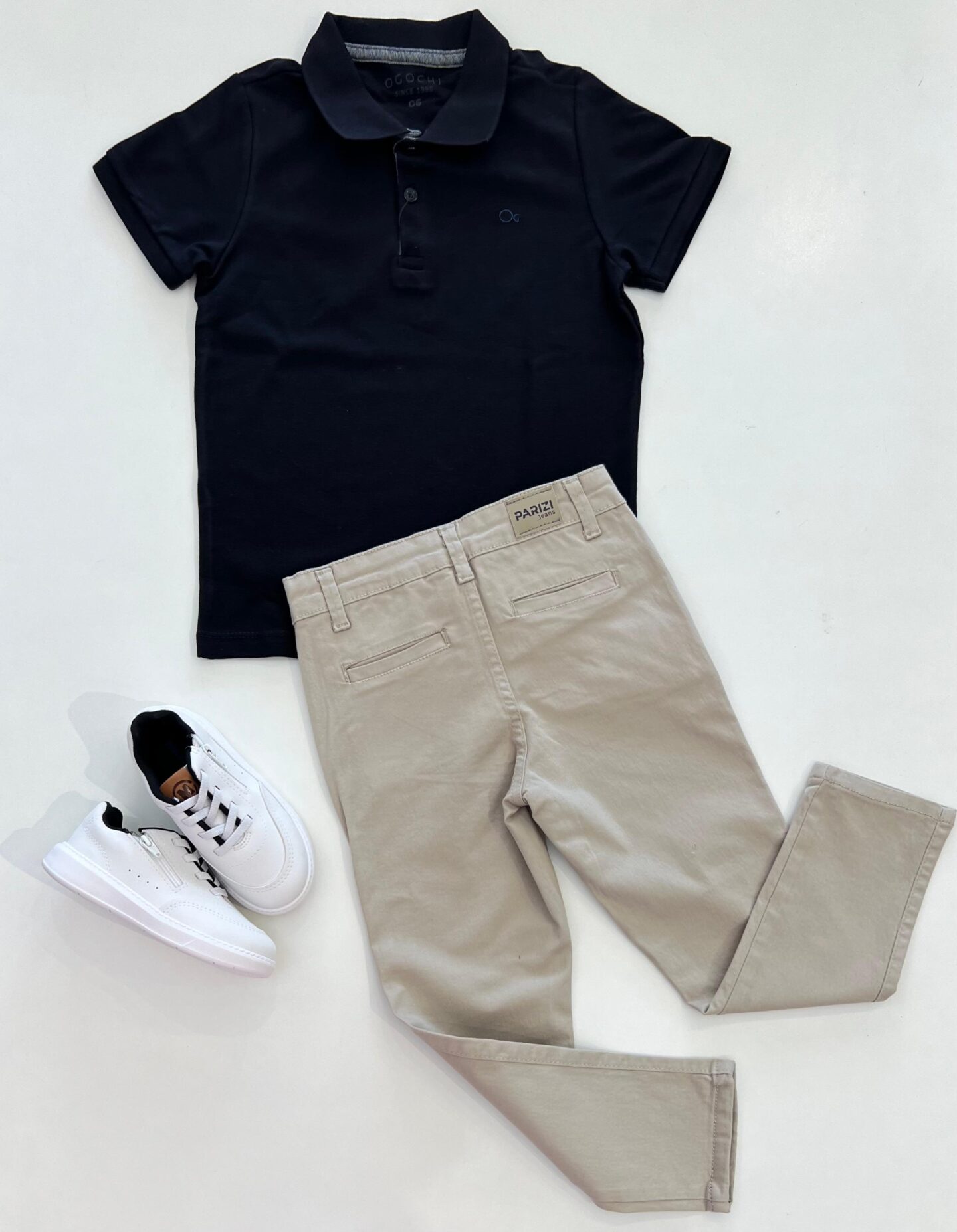 Calça Masculina Infantil Alfaiataria Cor Areia Fernanda Ramos Kids