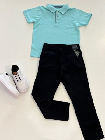 Calça Masculina Infantil Alfaiataria Cor Preta Fernanda Ramos Kids