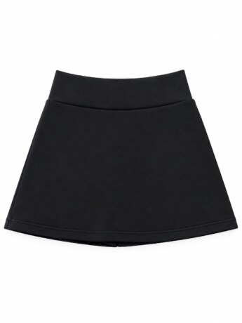 Short Saia Cotton Infantil Feminino Preto Fernanda Ramos Kids